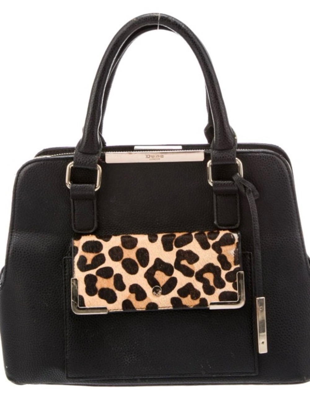 Dune London Satchel with Leopard Accent